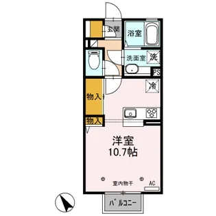 カーサ ルデルソ【2階】の間取り