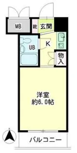 第52新井ビル【6階】の間取り