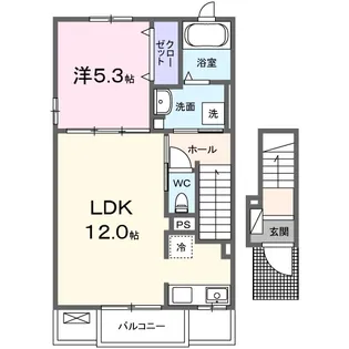 Aisance【2階】の間取り