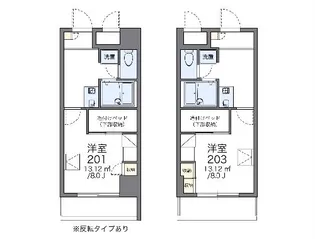 レオパレスOIビル Union【605号室】の間取り