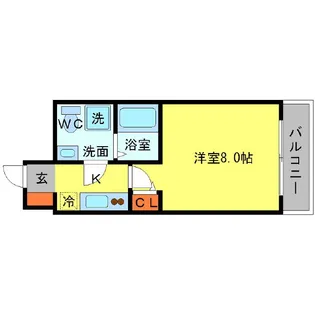 SERENiTE江坂四番館【3階】の間取り