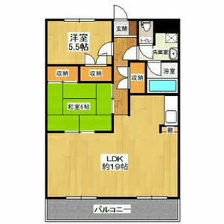 シティロイヤルコート【2階】の間取り