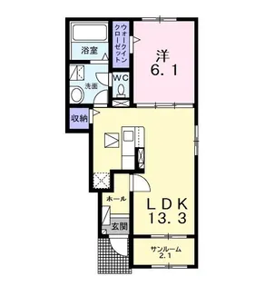 サンイースト【1階】の間取り