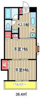 リビオン新茂原【2階】の間取り