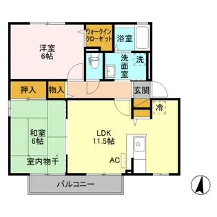 ヴェル・ソール A【1階】の間取り