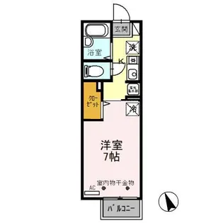 宇都宮テックハイツ A【1階】の間取り