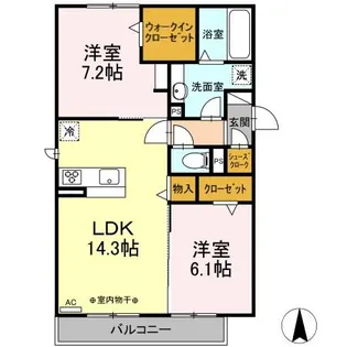 Lieben/Kreis(リーベン/クライス) Lieben(リーベン)【3階】の間取り