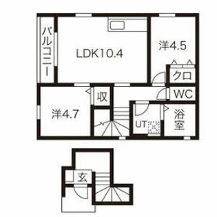 ジャルディニエ【2階】の間取り