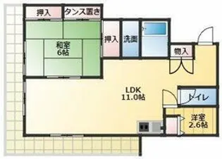 K−FLAT川戸【2階】の間取り