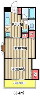 リビオン新茂原【101号室】の間取り