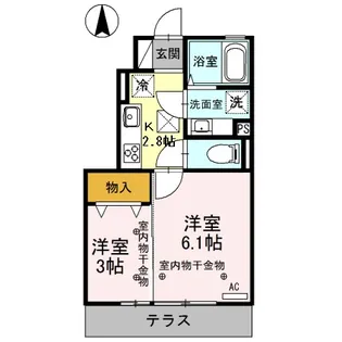 YAHATA HOUSE KIKU【1階】の間取り