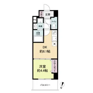 ライブガーデン江坂Ⅸ【6階】の間取り