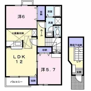パルテールC【2階】の間取り