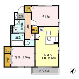 サングリーン A【1階】の間取り