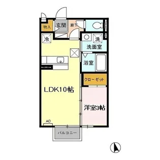 リビングタウン四日市伊倉 I【1階】の間取り