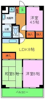 ライトパティオ上【302号室】の間取り