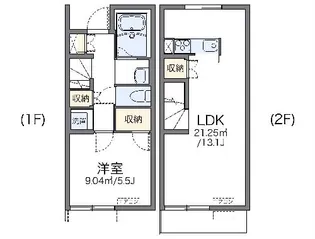レオネクストニューストリーム【109号室】の間取り