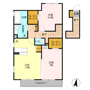 ディアコート【2階】の間取り