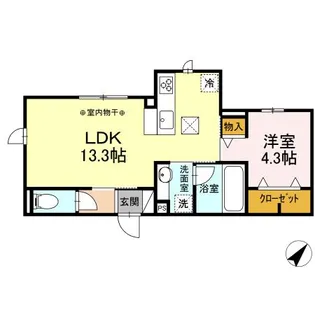 D crest 相生【1階】の間取り