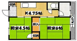 汐入マンション【103号室】の間取り