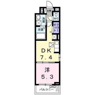グリーンローズ千川【1階】の間取り