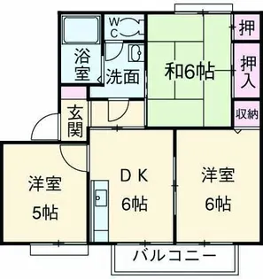 メープルコート【A203号室】の間取り