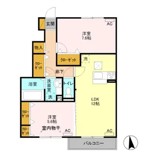 クロシェット メゾン II【1階】の間取り