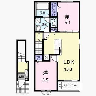 フィオリーレXⅡ【2階】の間取り