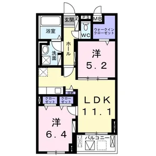 South Castle 高平【2階】の間取り