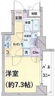 パレステュディオ日本橋東壱番館【10階】の間取り