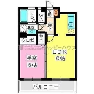 ヴィンテージ唐原【2-106号室】の間取り