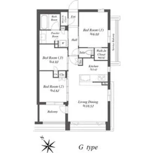 ザ・ケンジントン・レジデンス上池台【3階】の間取り