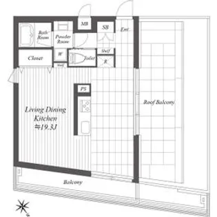 グランデュオ若林Ⅴ【4階】の間取り