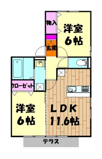 スカイヒル【1階】の間取り