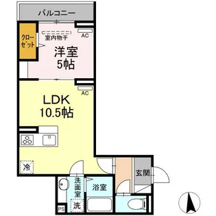 セレスティア扇I【3階】の間取り
