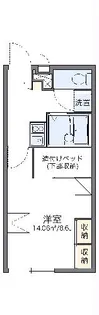レオパレス大ノ前A【203号室】の間取り