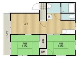 日生コーポ【1階】の間取り