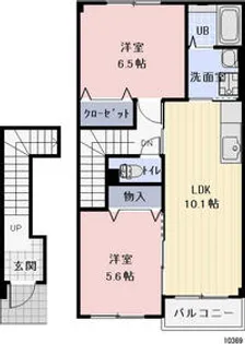 イーストサイドフジ【2階】の間取り