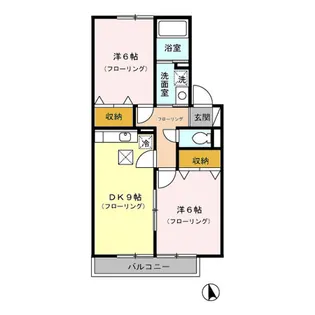 クレスト ⅠⅡ【1階】の間取り