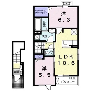 プリムローズⅥ【2階】の間取り