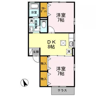ウィルモア赤道【1階】の間取り