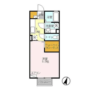 メディアスヴィル 壱番館【2階】の間取り