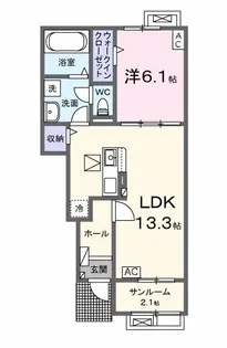 ジュピターⅡ【1階】の間取り