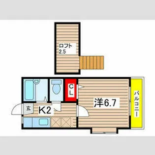 サンガーデンおゆみ野【201号室】の間取り