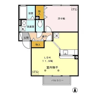 グリーンカースル B【2階】の間取り