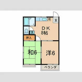 ハイツセレナ【201号室】の間取り