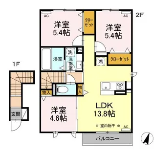 ベイベリー【2階】の間取り