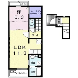 フリージアⅡ【2階】の間取り