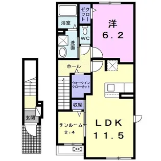 コリナ ノルテ【2階】の間取り