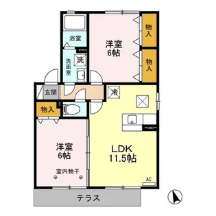 グランモア倉 A【1階】の間取り